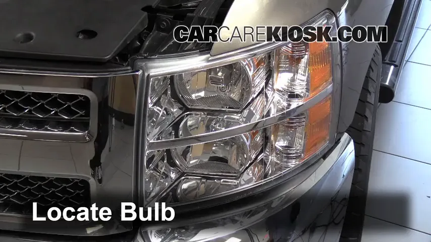 2013 Chevrolet Silverado 1500 LT 5.3L V8 FlexFuel Crew Cab Pickup Lights Headlight (replace bulb)